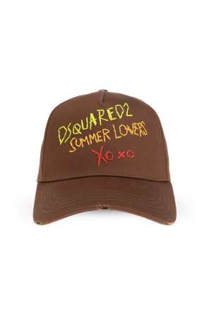 ストローハット Dsquared2 Dsquared2 Summer Lovers Natural Rafia Hat Summer Lovers Hat
